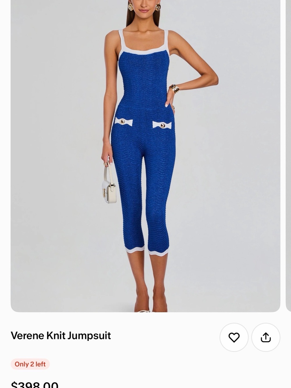 Retrofete  xs verene knit jumpsuit